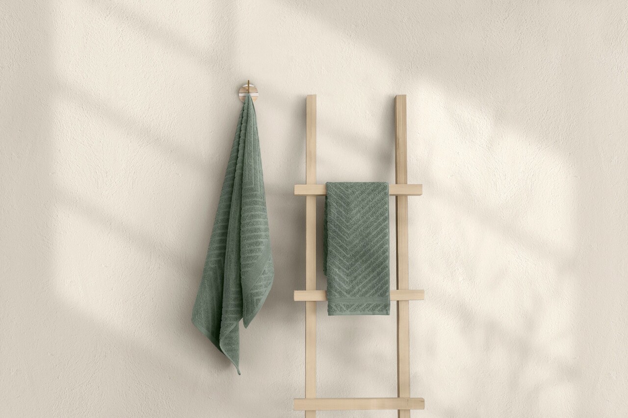 Set prosoape de baie, L'essentiel Maison, 1026A-071-2, Verde - imagine 5